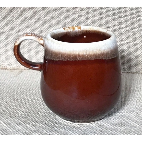 Vintage McCoy Pottery Brown Drip Glaze Mug Cup Rustic Goblin Cottage Farm Core - Picture 3 of 7